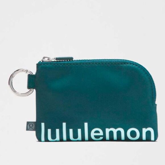 Lululemon Clippable Card Pouch NWT Warp Teal / Ideal Mint gift - Picture 3 of 3